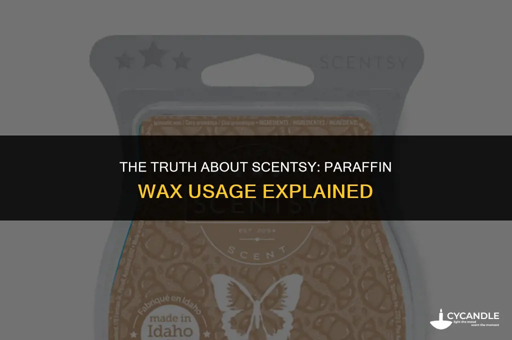 does scentsy use paraffin wax
