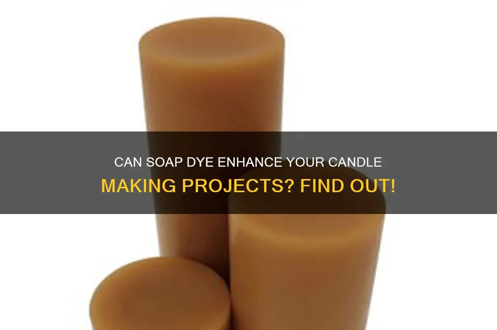 does soap dye work for candles