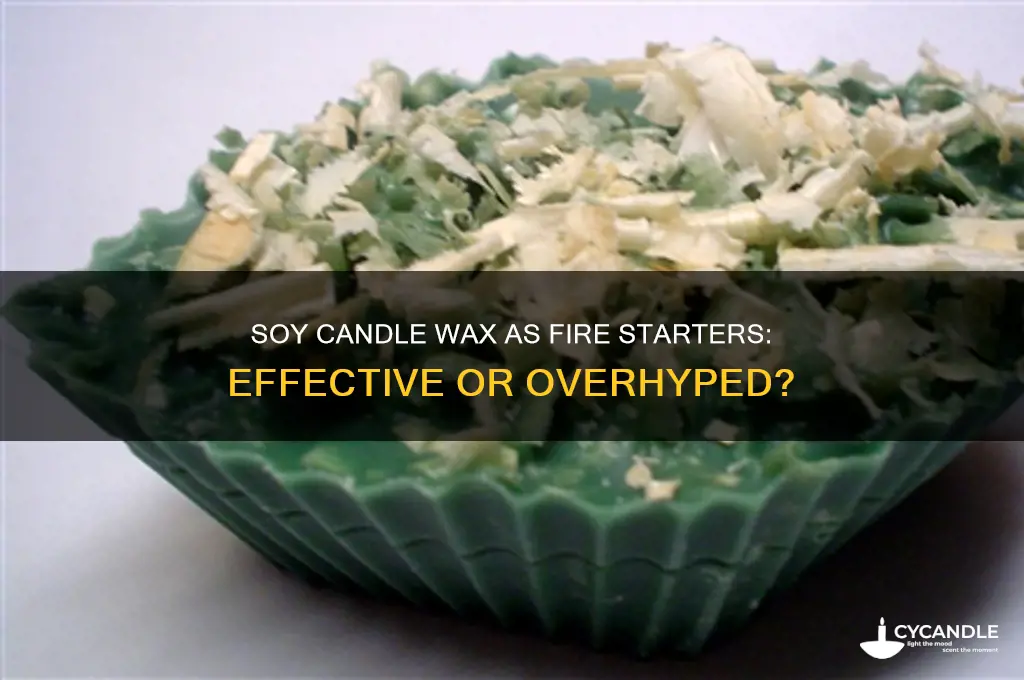 does soy candle wax work for fire starters