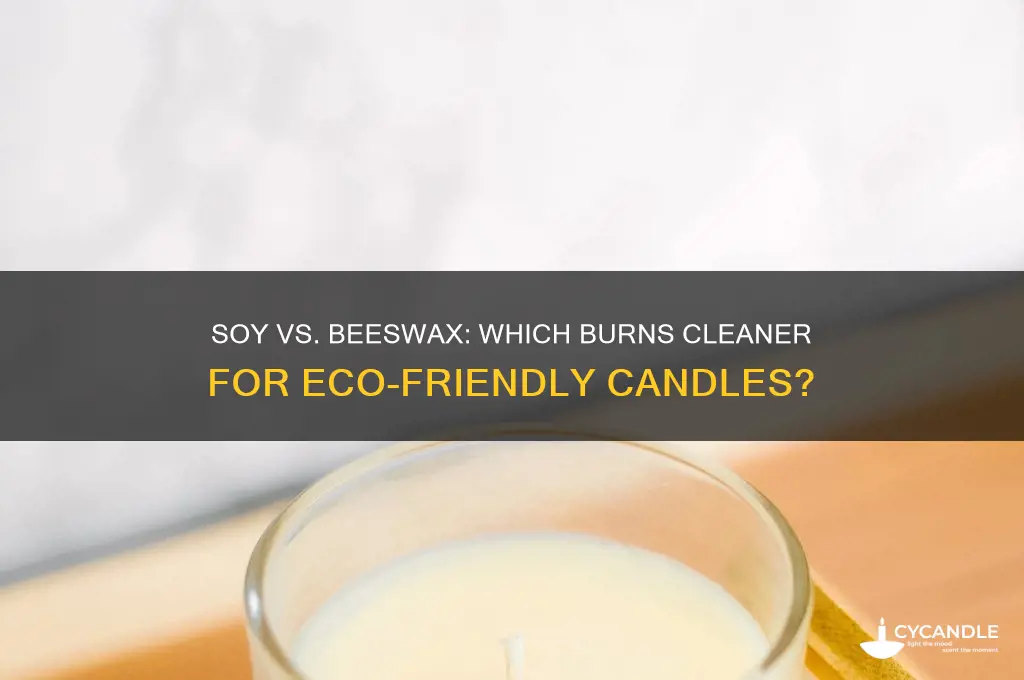 does soy or beeswax burn cleaner