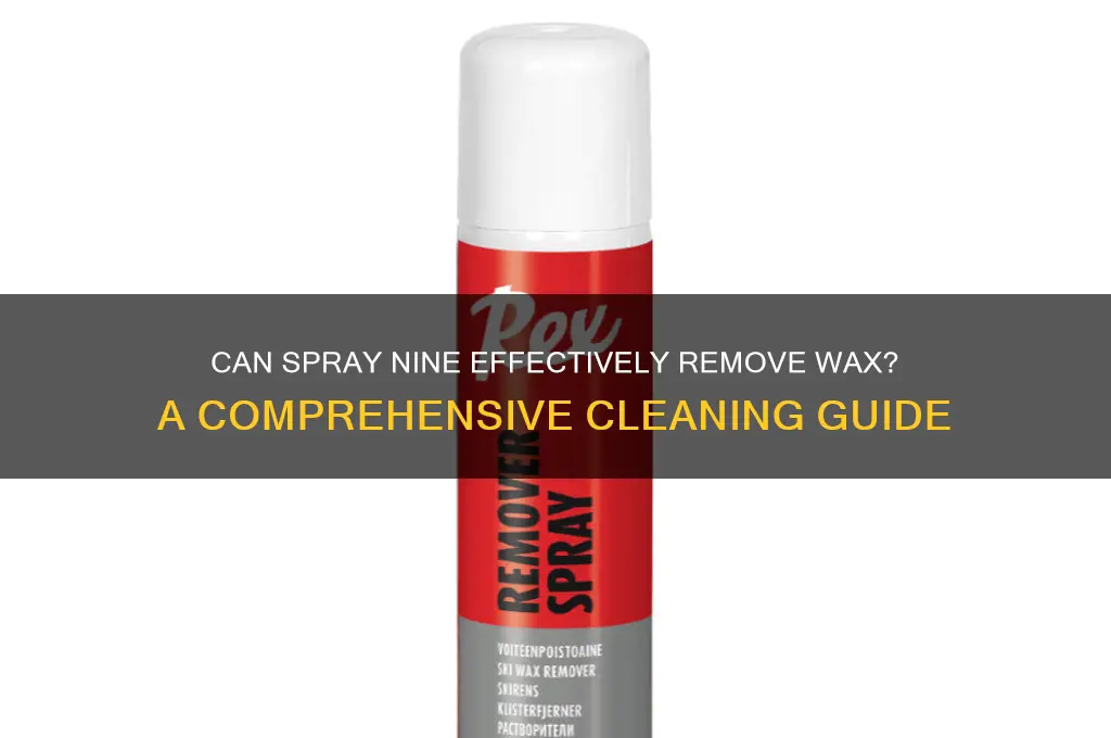 does spray nine remove wax