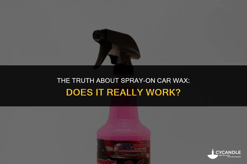 does spray on car wax work