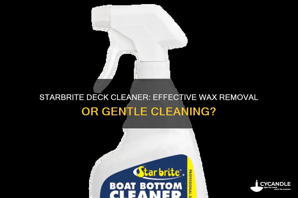 does starbrite deck cleaner remove wax