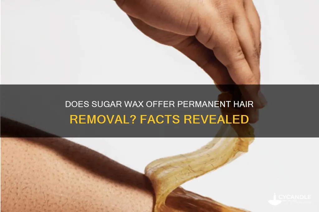 does sugar wax remove hair permanently