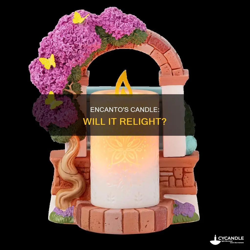 does the candle come back at the end of encanto
