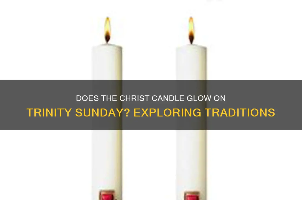 does the christ candle get lighted on trinity sunday