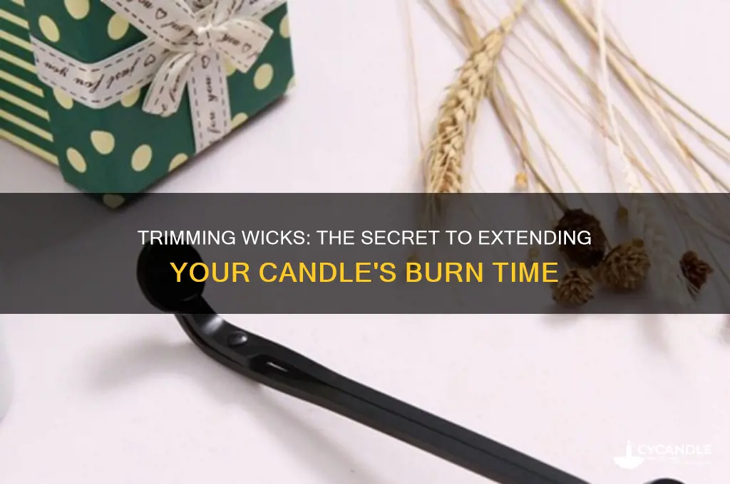 does trimming wicks increase candle life
