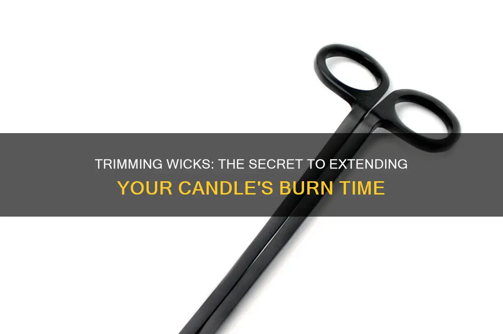 does trimming wicks make candles last longer