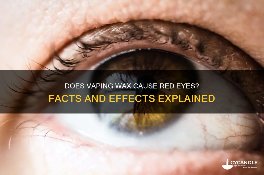 does vaping wax make your eyes red