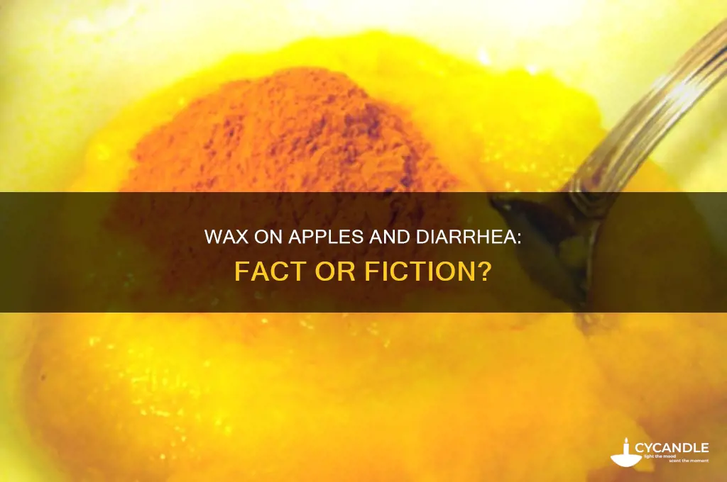 does wax on apples make you go diarrhea