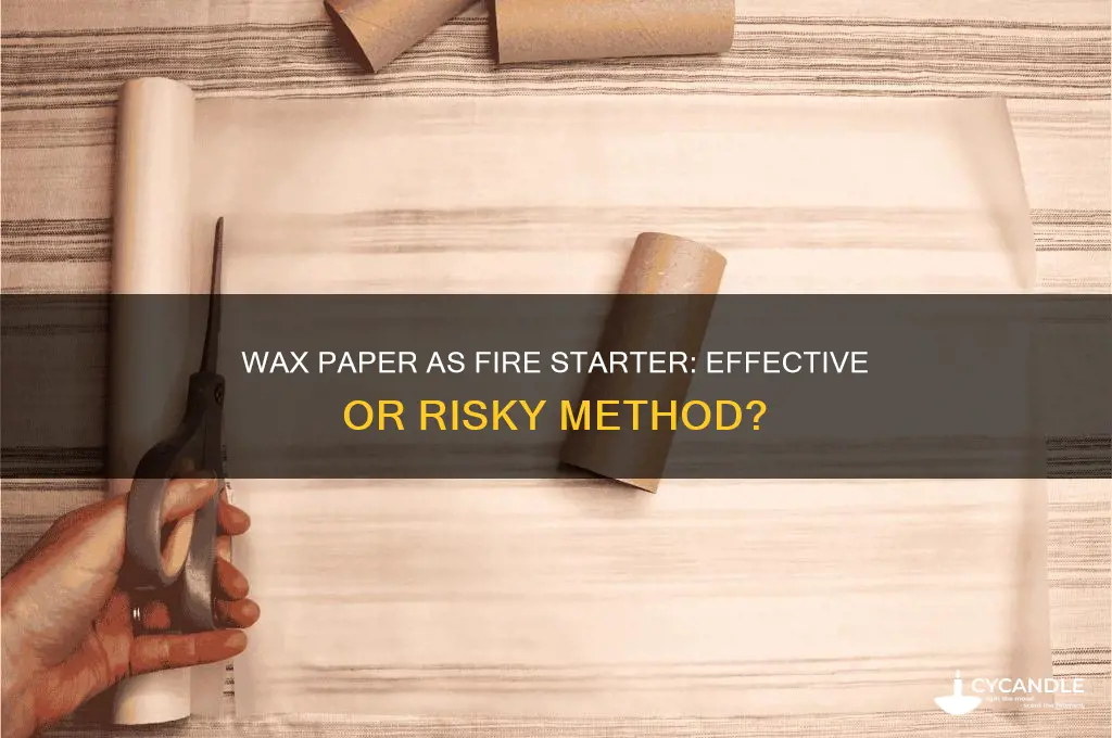 does wax paper make a good fire starter