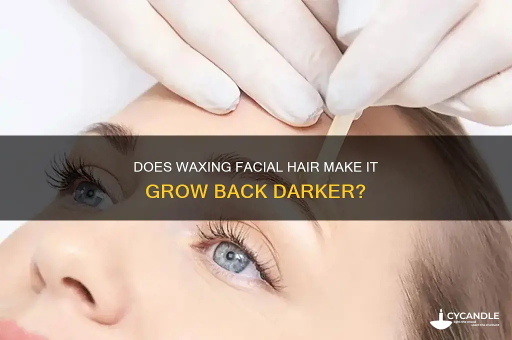 does waxing facial hair make it grow back darker