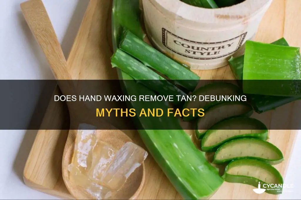 does waxing hands remove tan