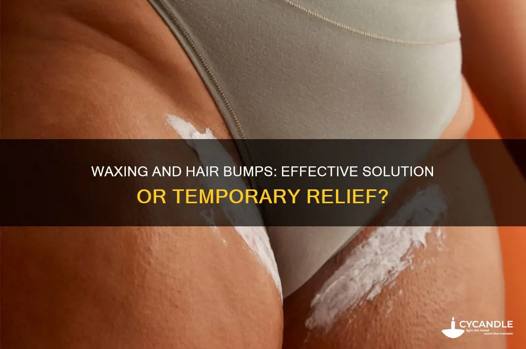 does waxing remove hair bumps