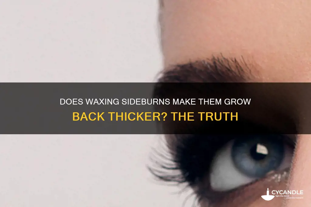 does waxing sideburns make them grow back thicker