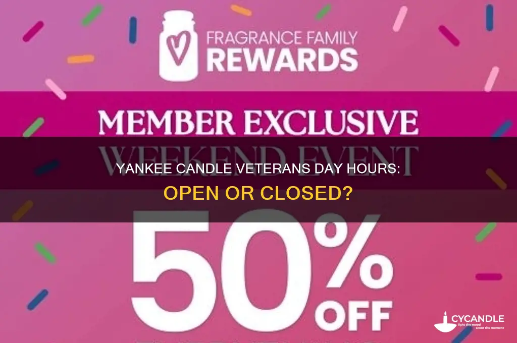 does yankee candle close on veterans day