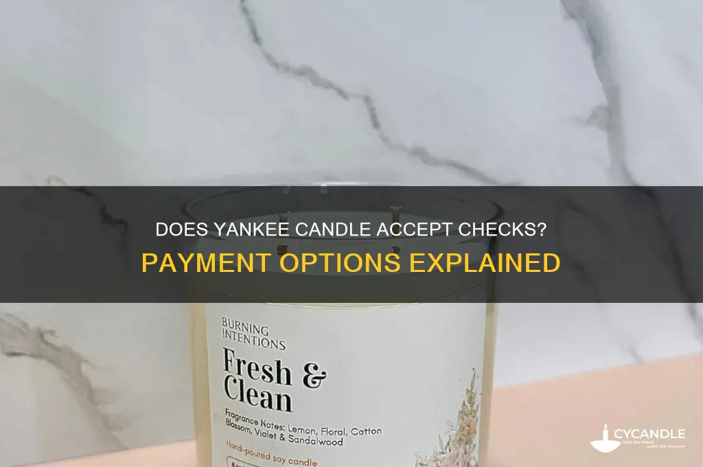 does yankee candle take checks