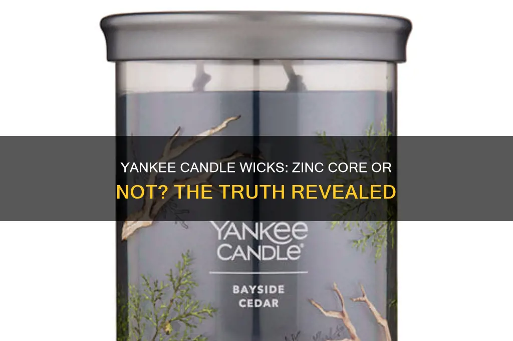 does yankee candle use zinc core wicks