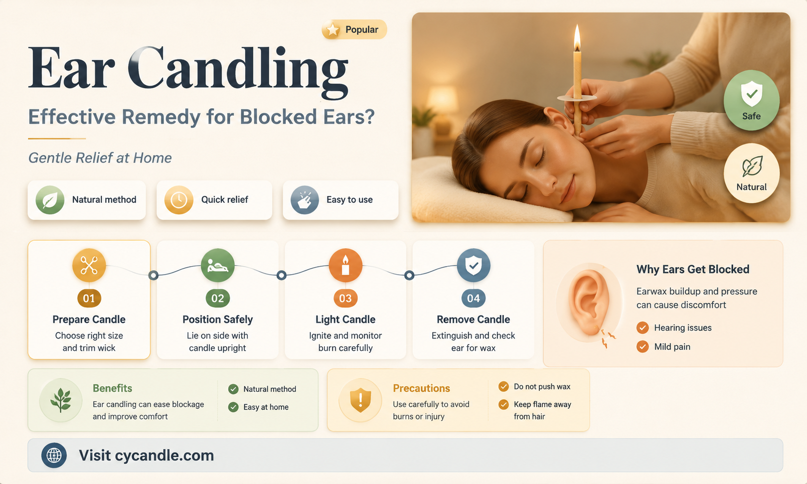 are ear candles good for blocked ears
