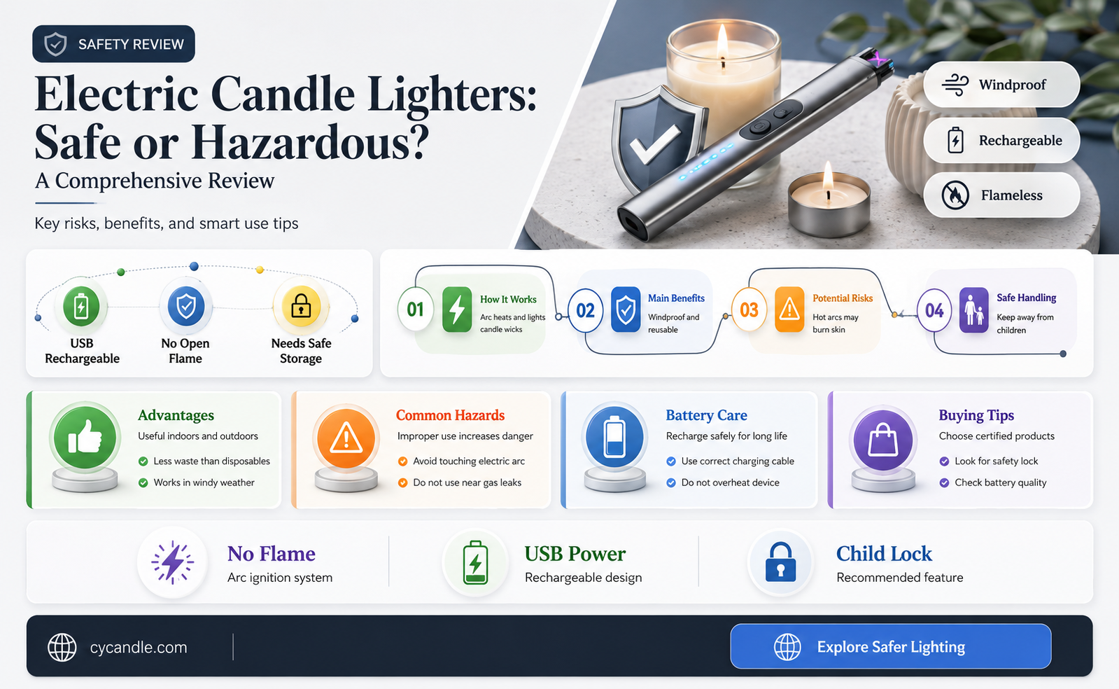 are electric candle lighters safe