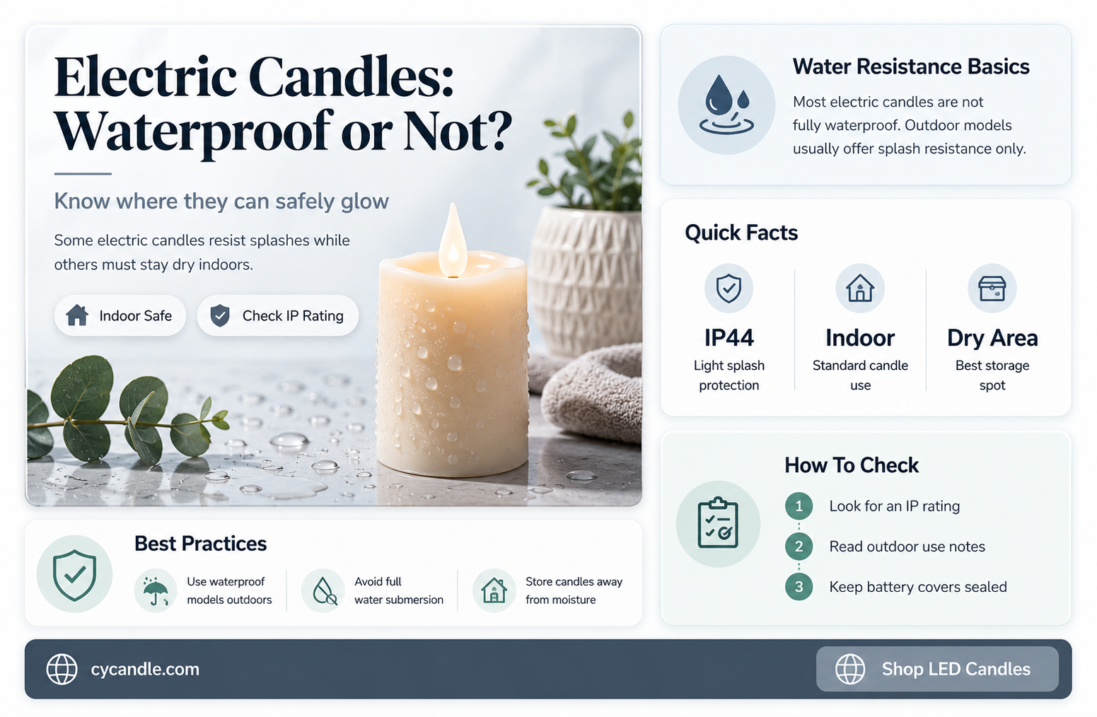 are electric candles waterproof
