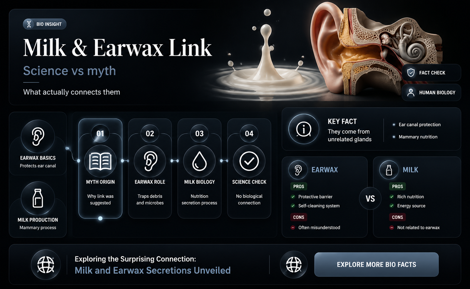 are milk and ear wax secretions