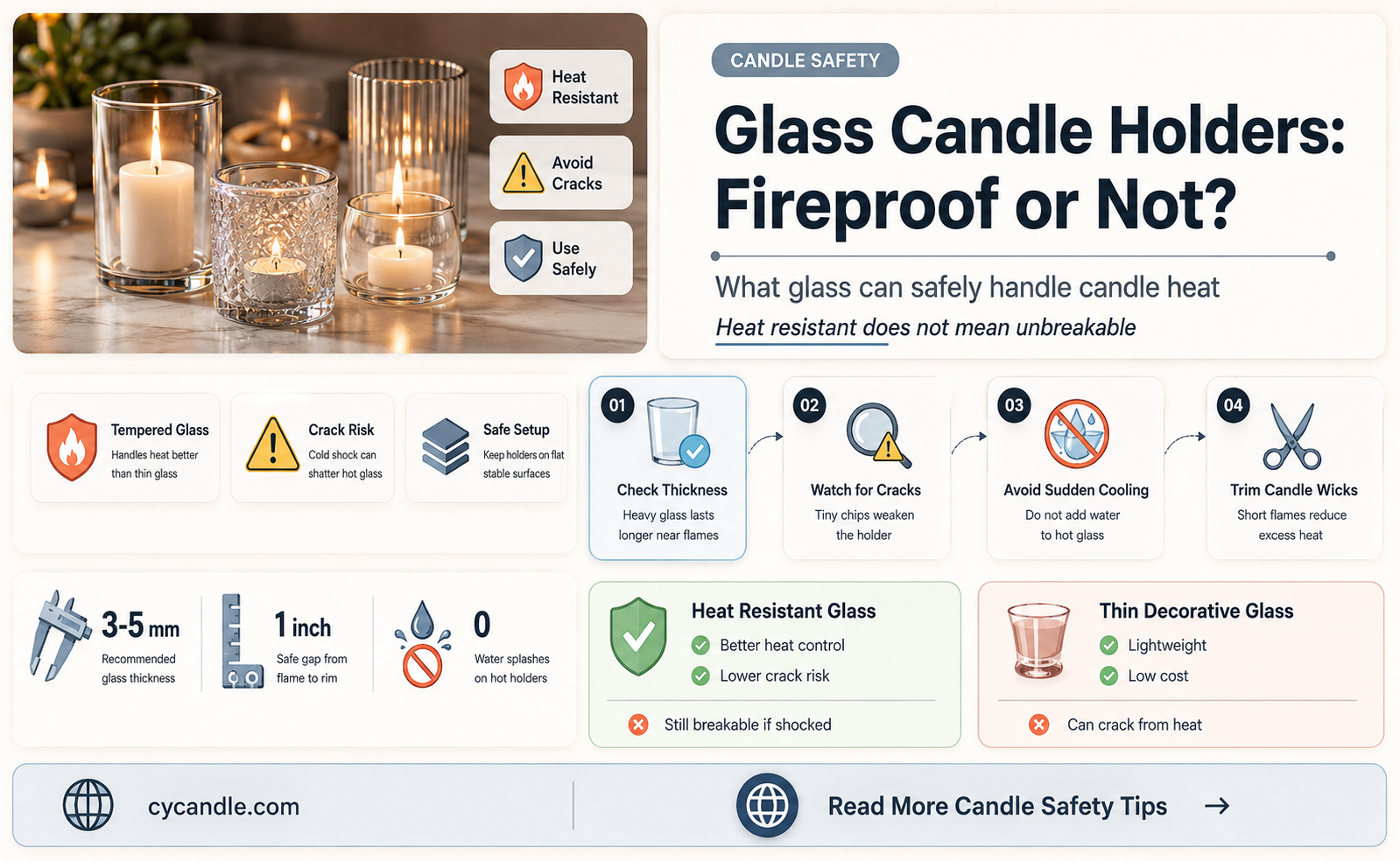 are glass candle holders fire fireproof