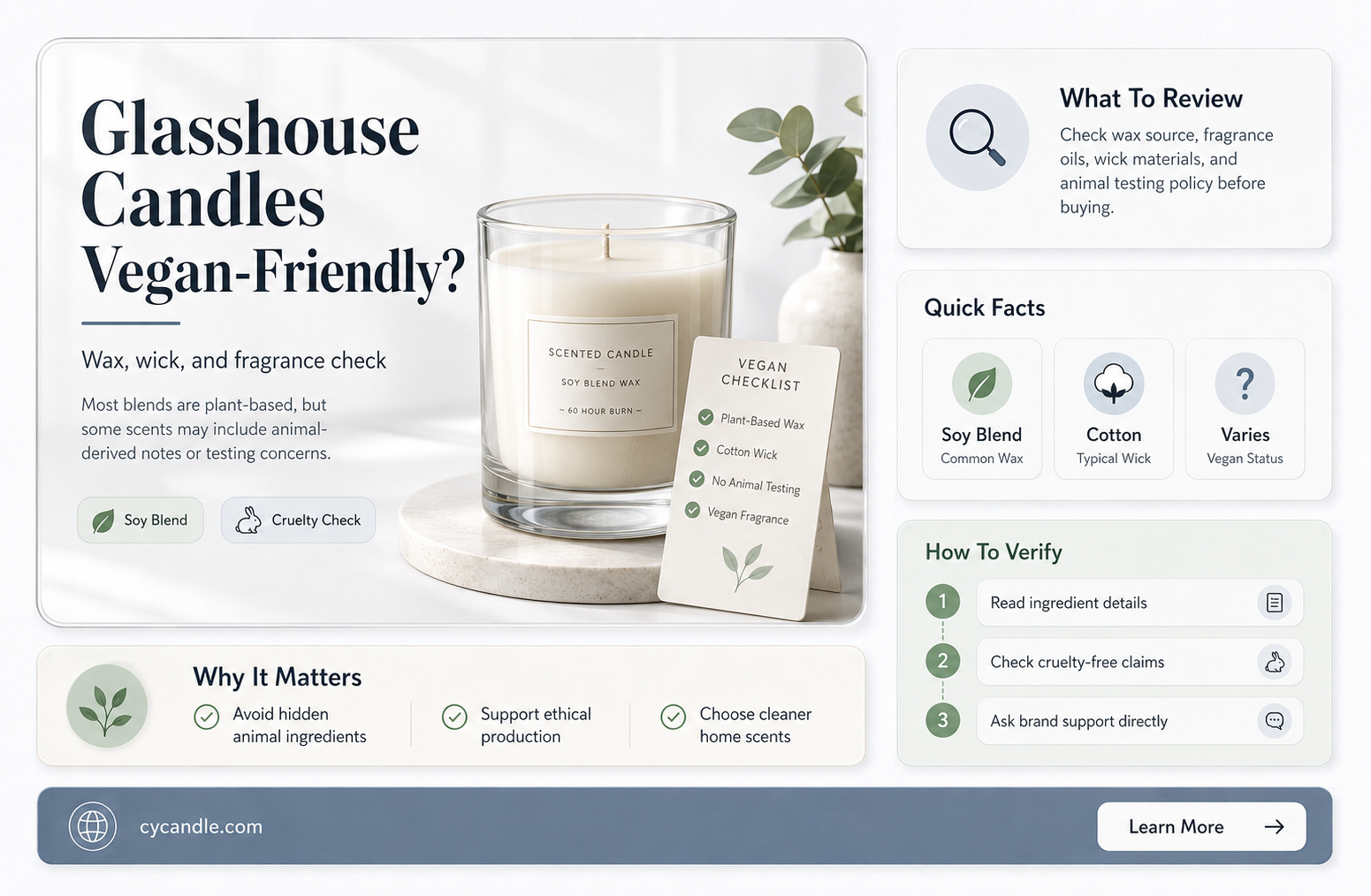 are glasshouse candles vegan