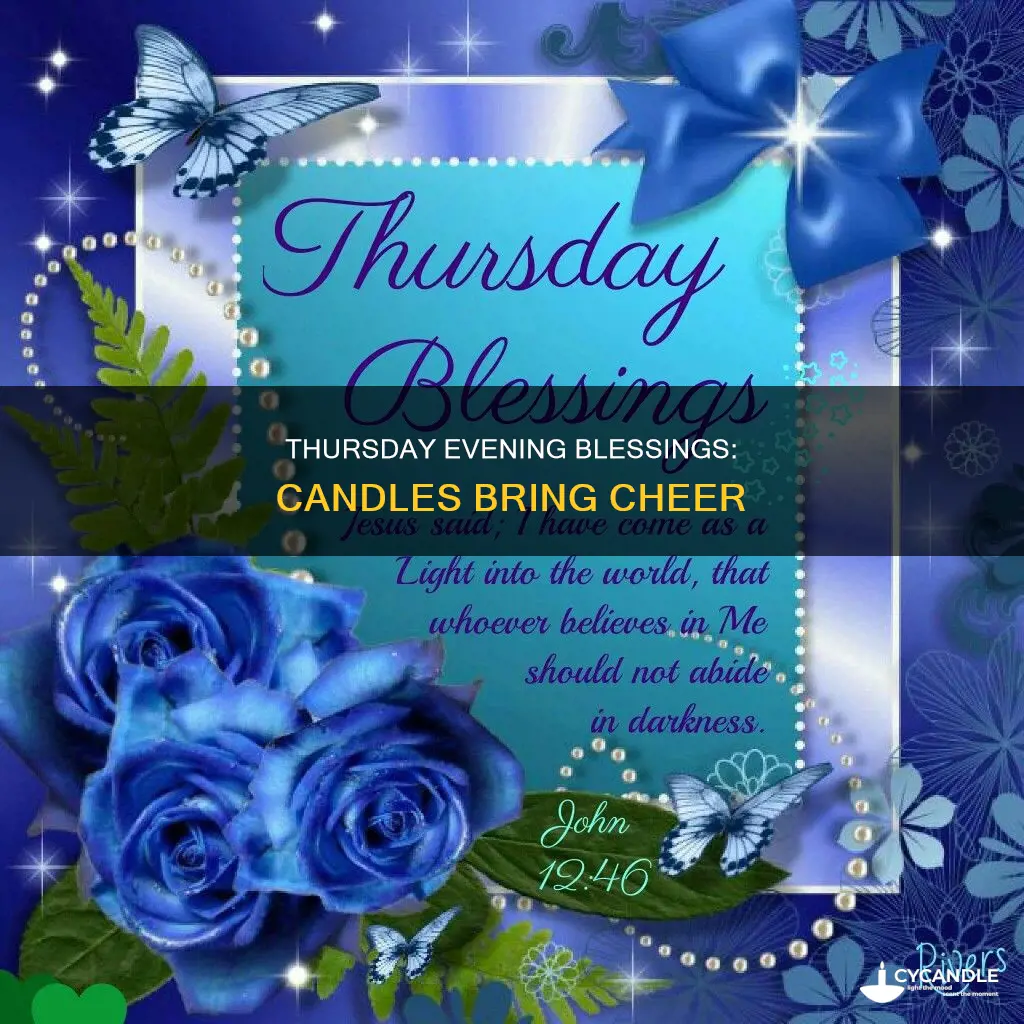 have a blessed thursday evening candles gif