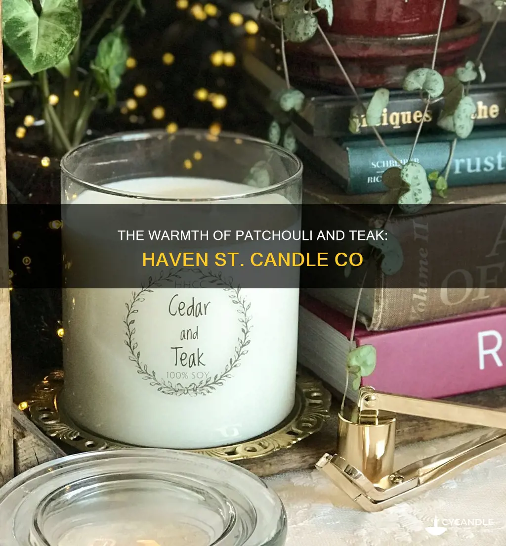 haven st candle co patchouli and teak