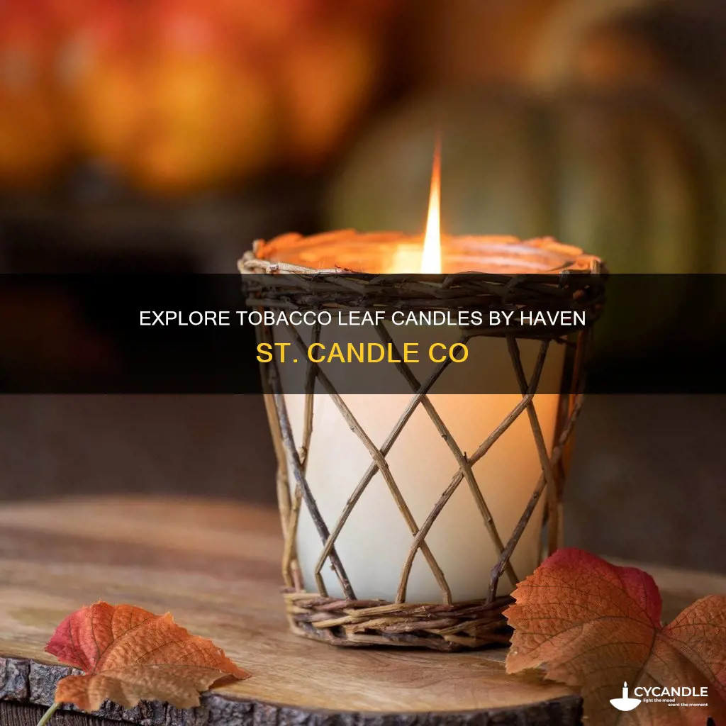 haven st candle co tobacco leaf