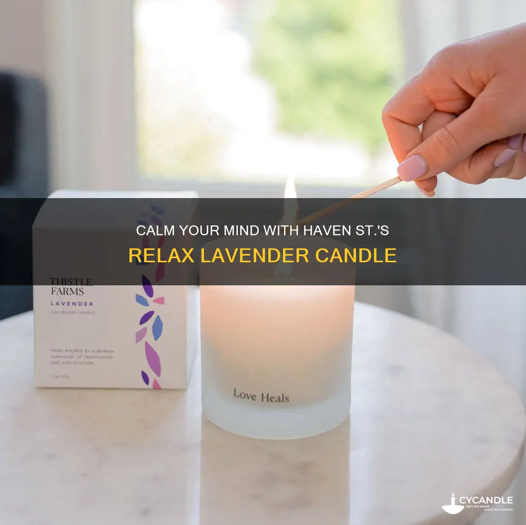 haven st relax lavender candle
