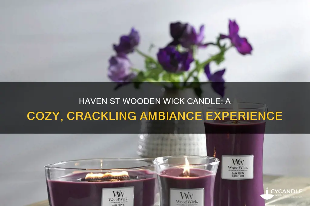 haven st wooden wick candle