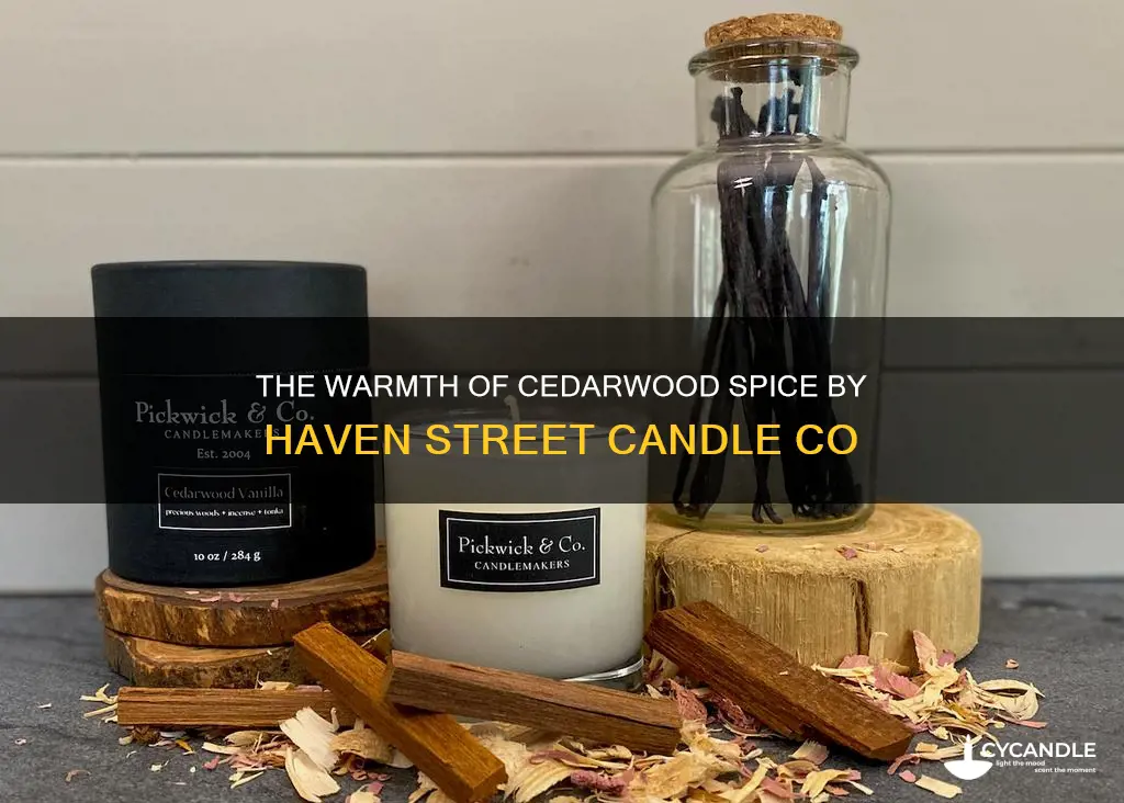 haven street candle co cedarwood spice