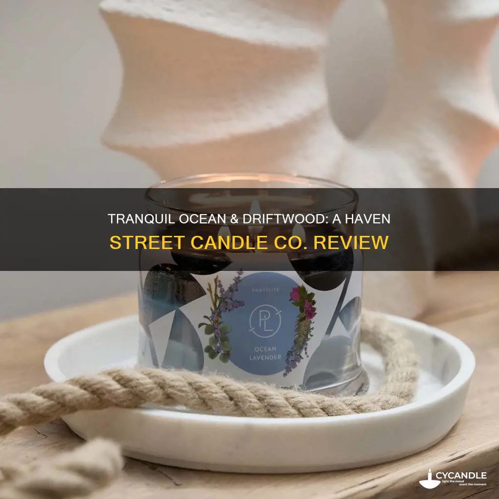 haven street candle co tranquil ocean & driftwood candle