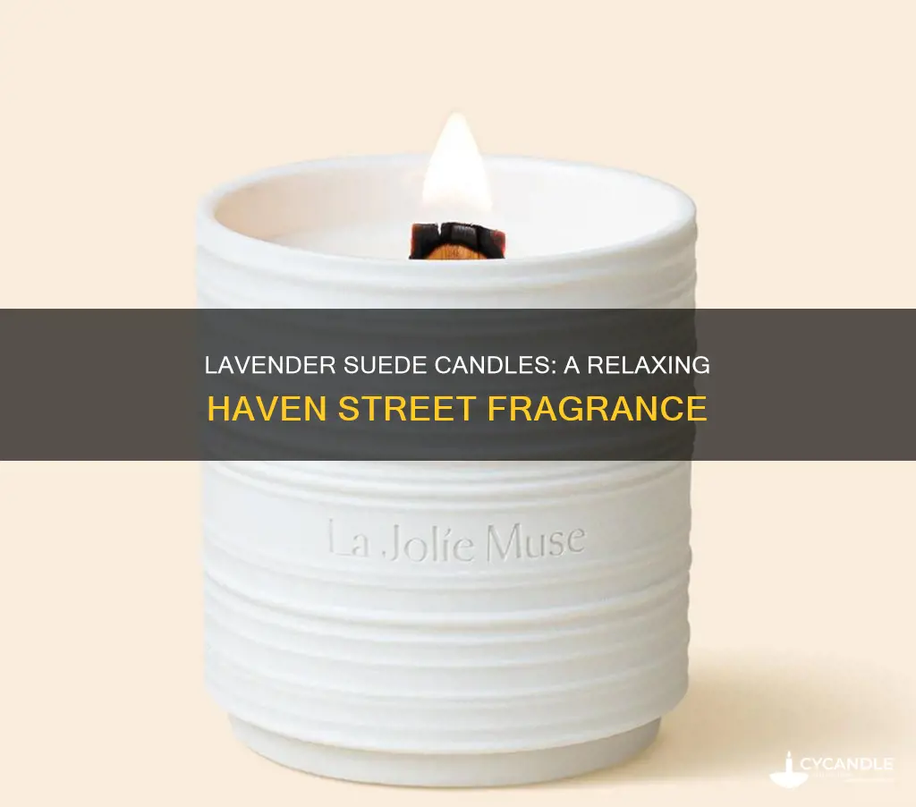 haven street candles lavendar suede
