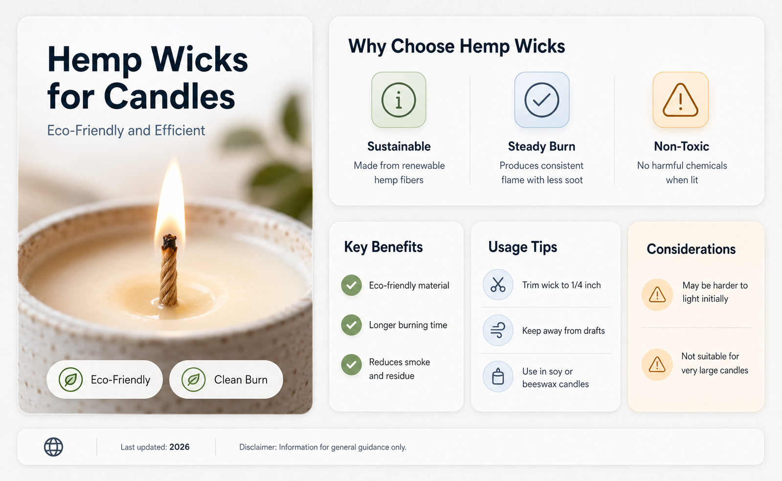 are hemp wicks good for candles