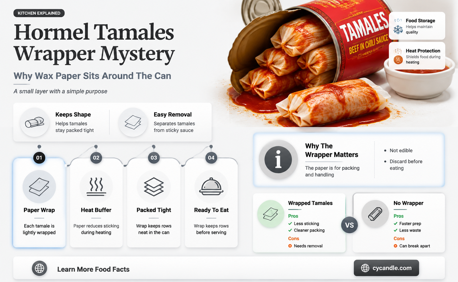 are hormel canned tamales wrapped in wax paper
