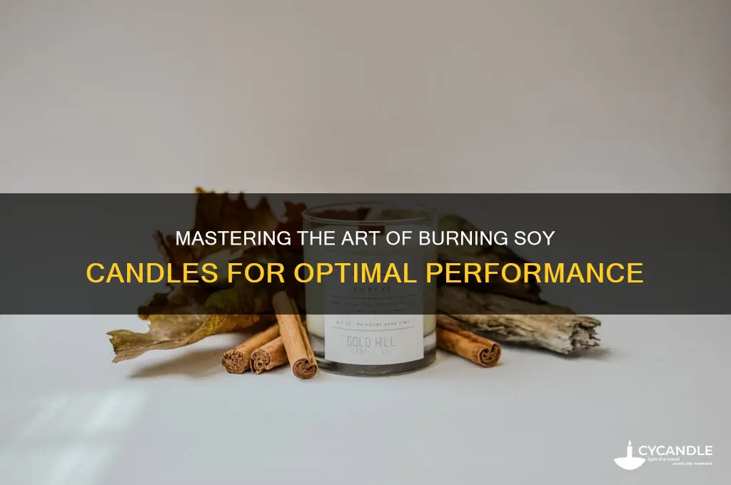 how a candle should burn soy