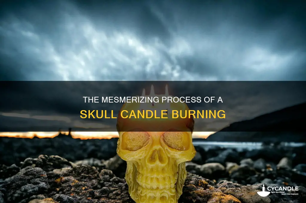how a skull candle burns