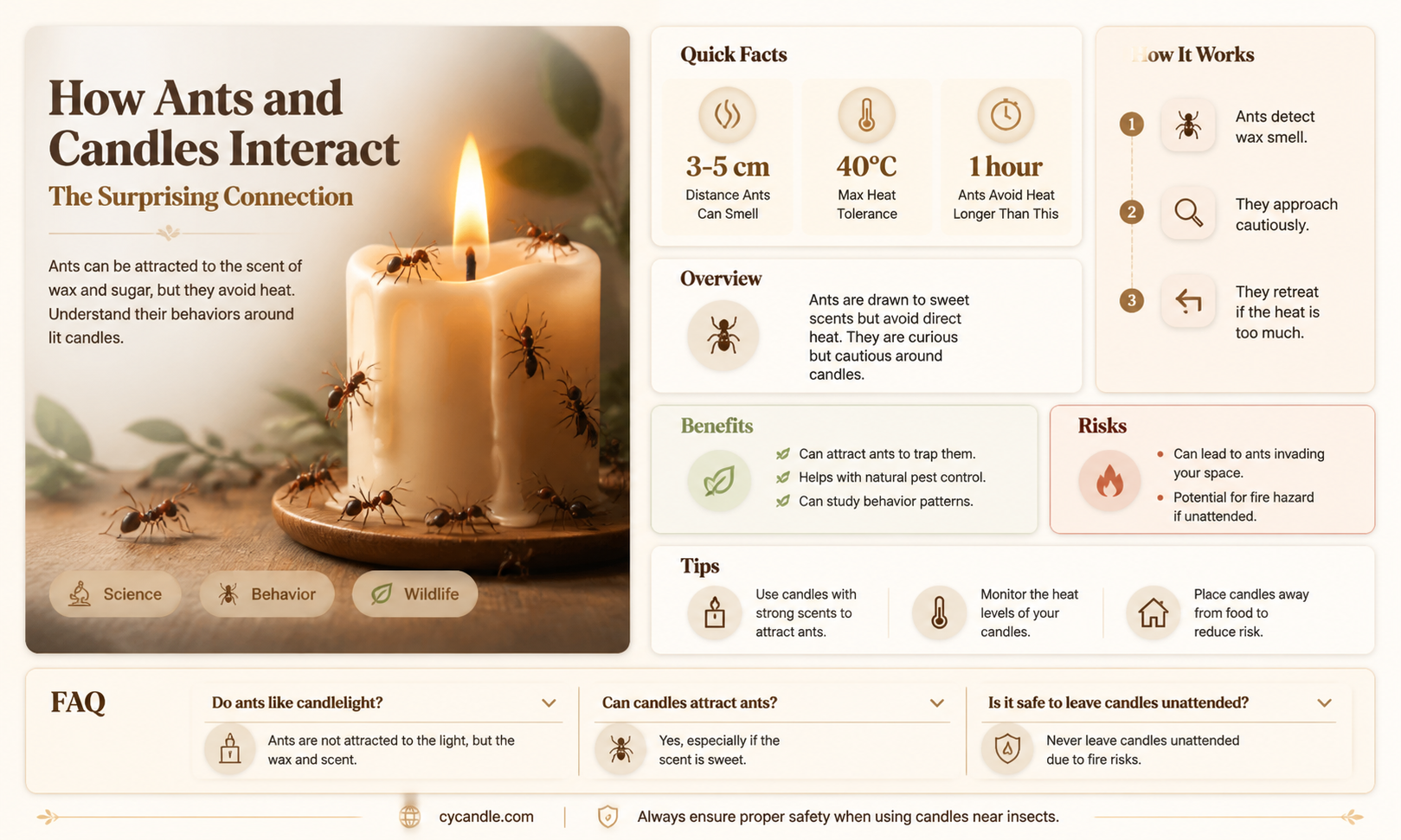 are ants attracted to candles