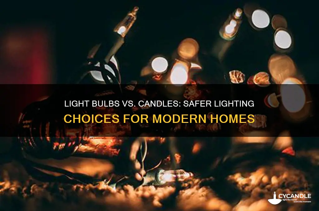 how are light bulbs safer than candles