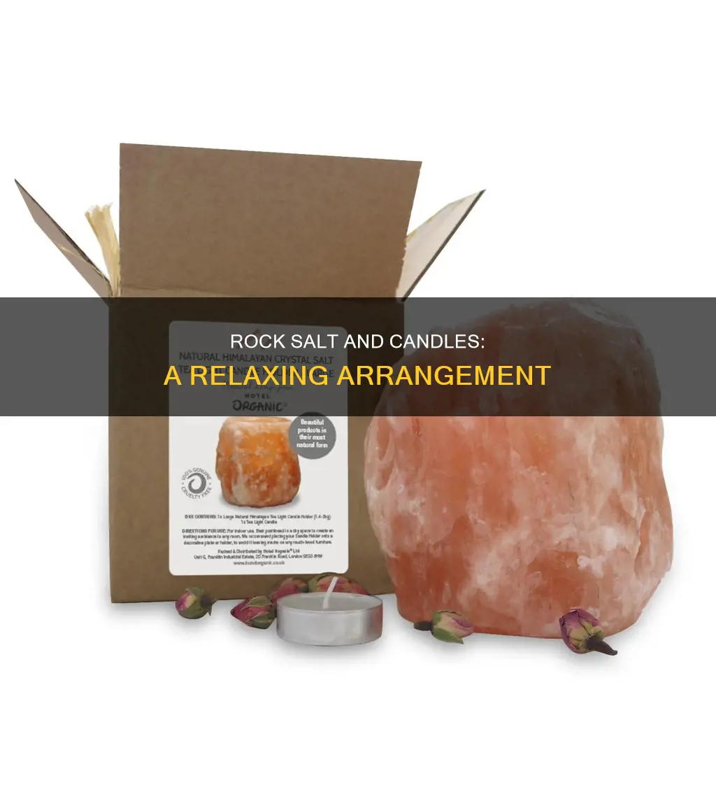how arrange candles in rock salt