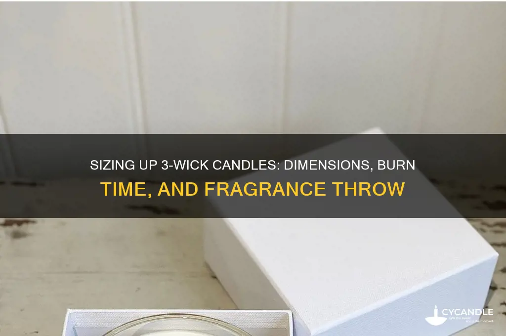 how big are 3 wick candles