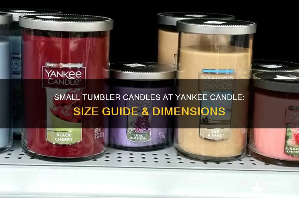 how big are small tumbler candles at yankee candles