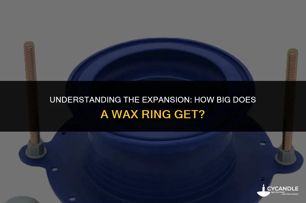how big does a wax ring get