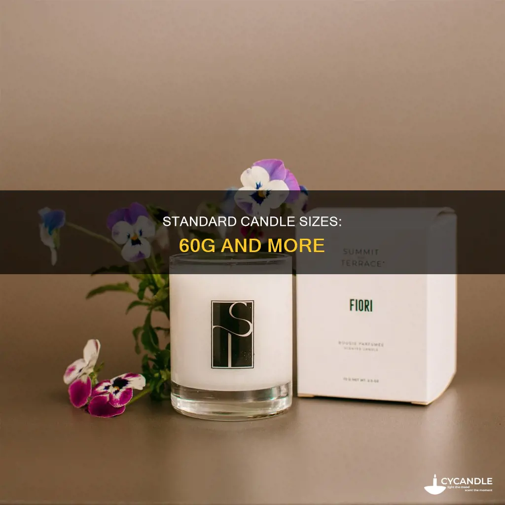 how big is a 60g candle