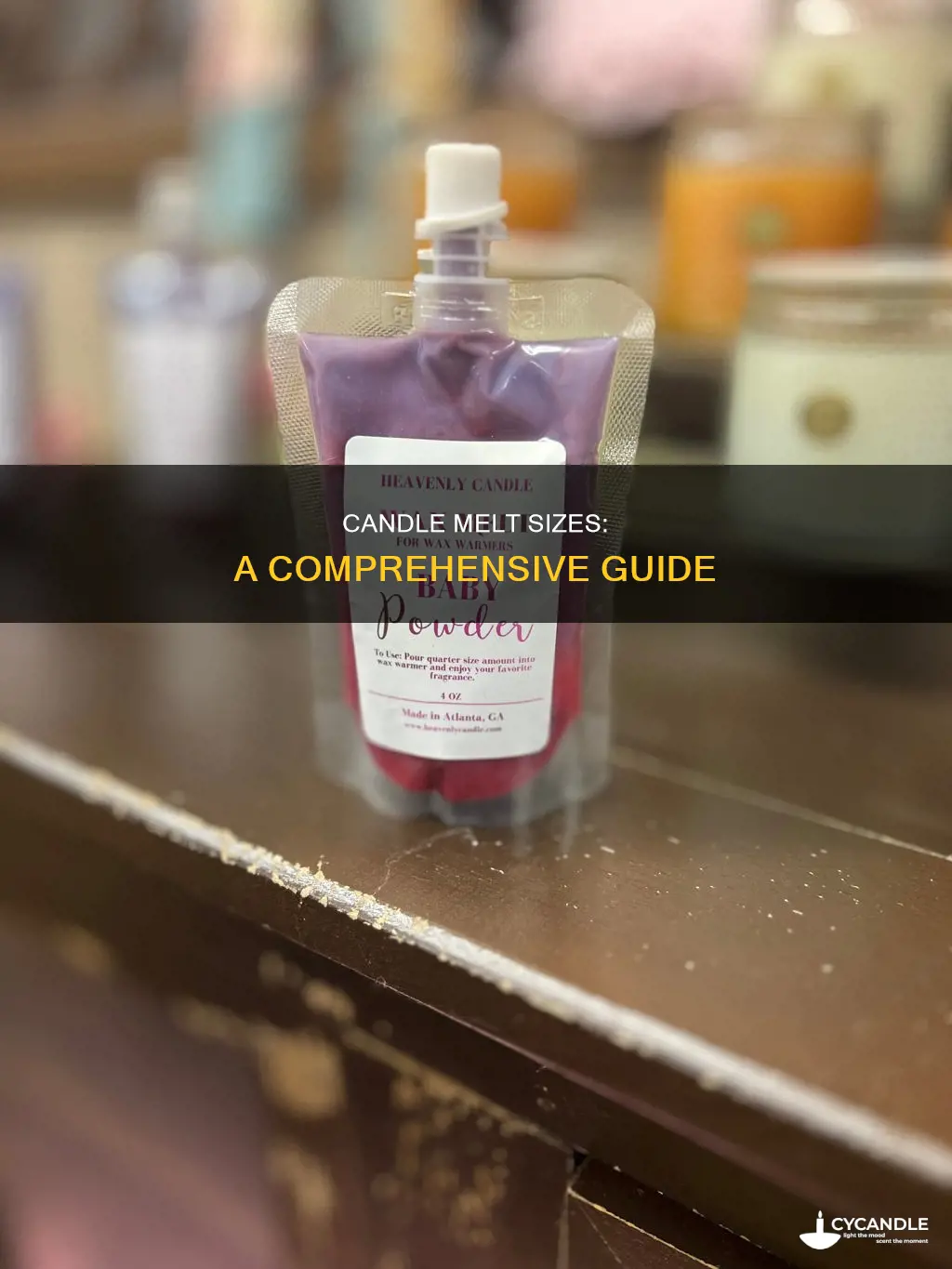 how big is a candle melt