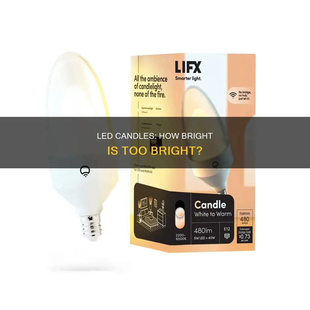 how bright are led candles