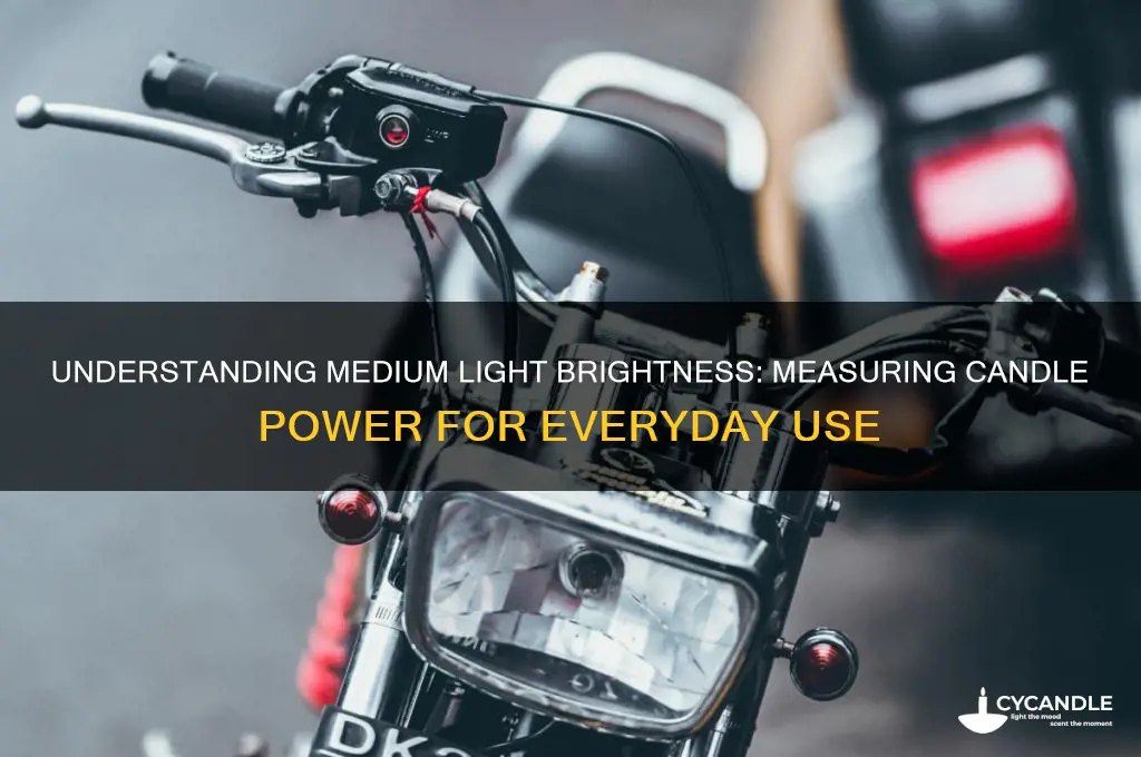 how bright is medum light in candle power